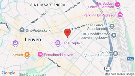 Apartments for rent i Leuven - kort over placeringen