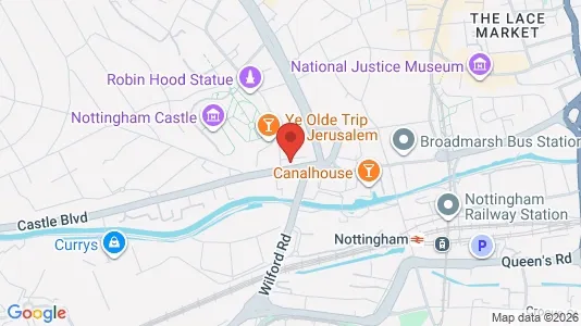 Apartments for rent i Nottingham - Nottinghamshire - kort over placeringen