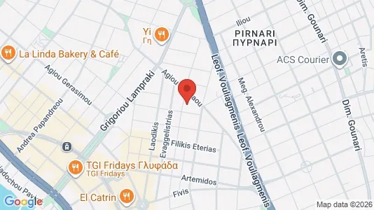 Apartments for rent i Glyfada - kort over placeringen