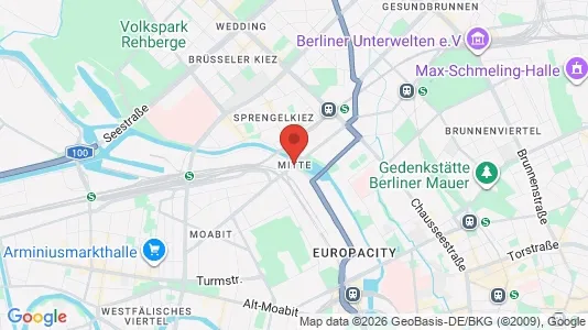 Rooms for rent i Berlin Mitte - kort over placeringen