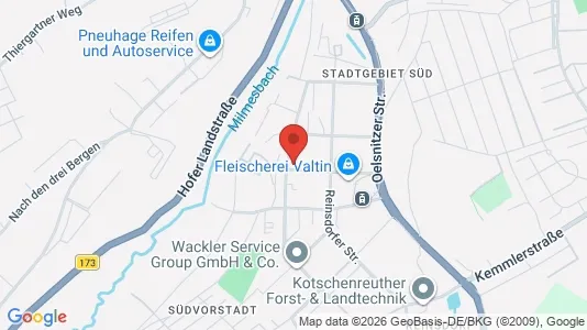 Apartments for rent i Vogtlandkreis - kort over placeringen
