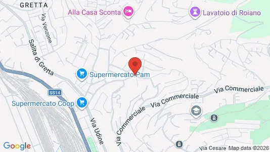 Apartments for rent i Trieste - kort over placeringen