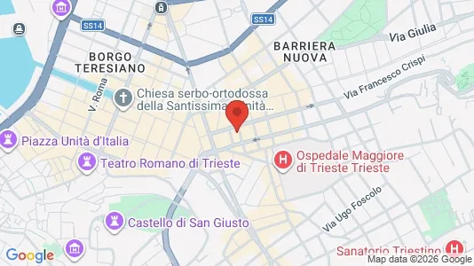 Apartments for rent i Trieste - kort over placeringen