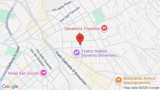 Apartments for rent i Trieste - kort over placeringen
