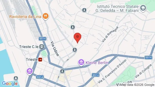 Apartments for rent i Trieste - kort over placeringen