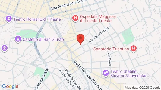 Apartments for rent i Trieste - kort over placeringen