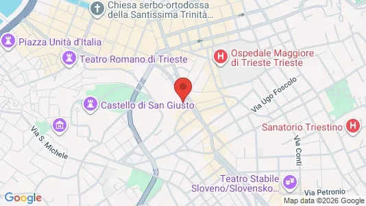 Apartments for rent i Trieste - kort over placeringen