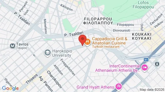 Apartments for rent i Kallithea - kort over placeringen