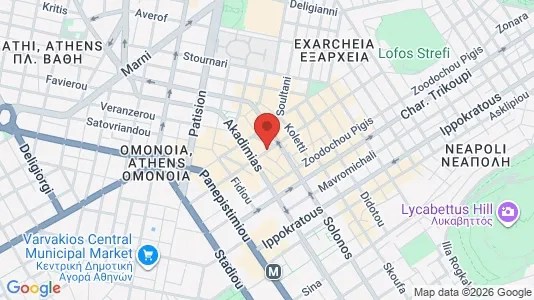 Rooms for rent i Athens Exarchia - kort over placeringen