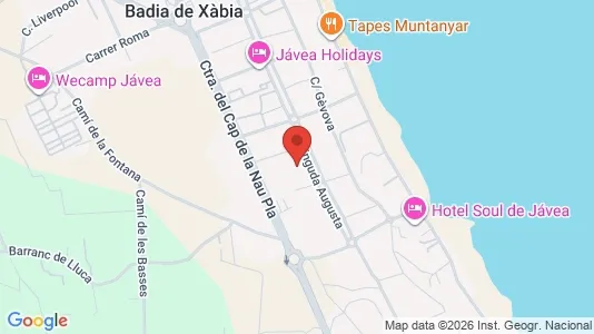 Apartments for rent i Jávea/Xàbia - kort over placeringen