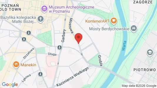 Rooms for rent i Poznań - kort over placeringen