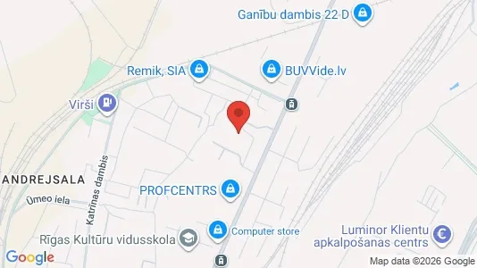 Apartments for rent i Riga Pētersala-Andrejsala - kort over placeringen