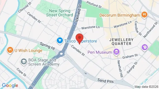 Apartments for rent i Birmingham - West Midlands - kort over placeringen