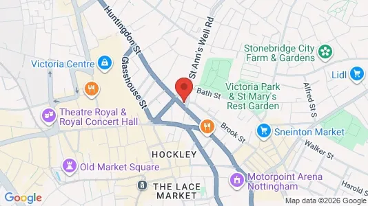 Apartments for rent i Nottingham - Nottinghamshire - kort over placeringen