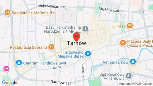 Apartments for rent i Tarnów - kort over placeringen
