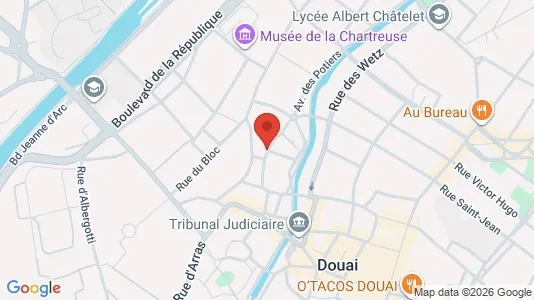 Apartments for rent i Douai - kort over placeringen