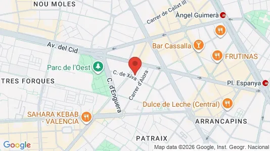 Apartments for rent i Valencia Patraix - kort over placeringen