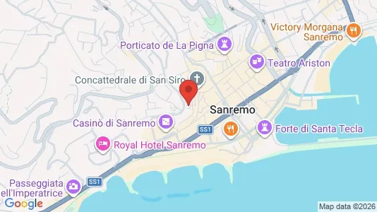 Apartments for rent i Sanremo - kort over placeringen