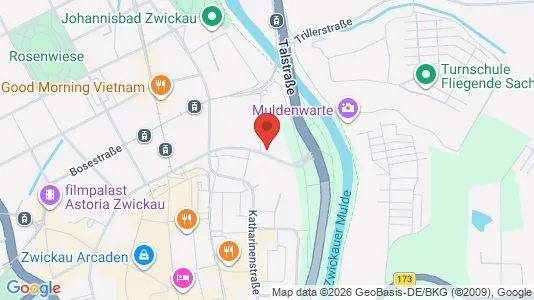 Apartments for rent i Zwickau - kort over placeringen