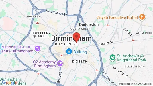 Rooms for rent i Birmingham - West Midlands - kort over placeringen