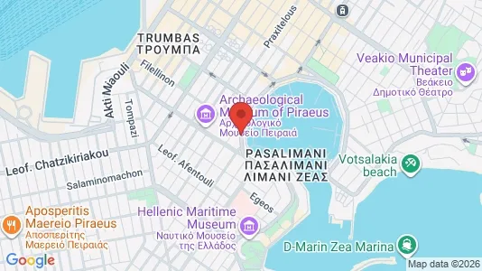Apartments for rent i Piraeus - kort over placeringen