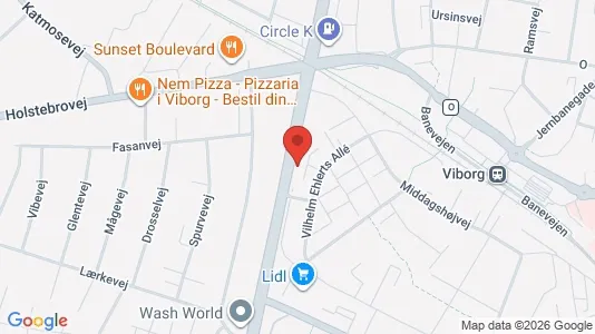 Apartments for rent i Viborg - kort over placeringen