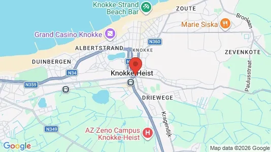 Houses for rent i Knokke-Heist - kort over placeringen