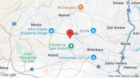 Apartments for rent i Ħal Lija - kort over placeringen