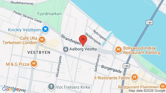 Apartments for rent i Aalborg Center - kort over placeringen