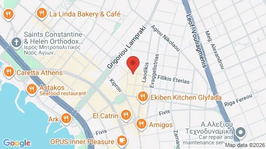 Apartments for rent i Glyfada - kort over placeringen