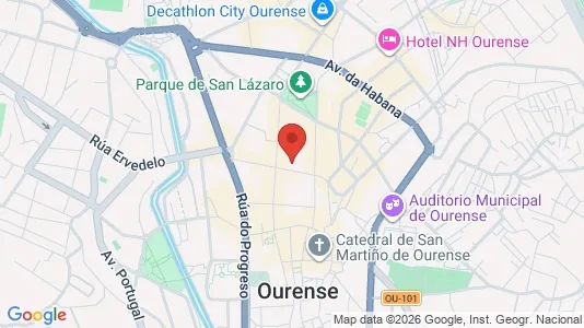 Apartments for rent i Ourense - kort over placeringen