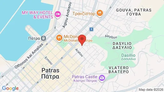 Apartments for rent i Patras - kort over placeringen