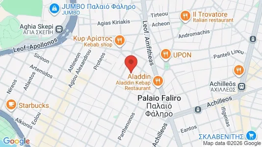 Apartments for rent i Palaio Faliro - kort over placeringen