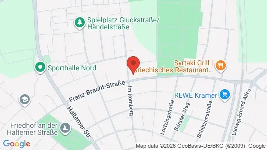 Apartments for rent i Recklinghausen - kort over placeringen