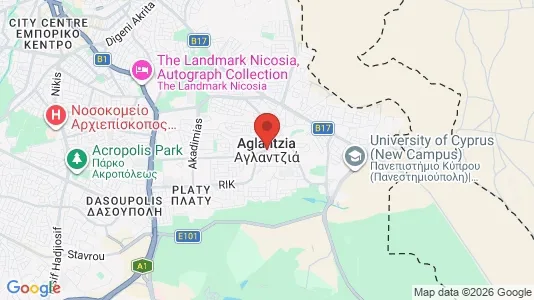 Apartments for rent i Nicosia Aglantzia - kort over placeringen