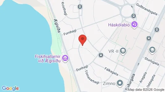 Apartments for rent i Reykjavík Vesturbær - kort over placeringen