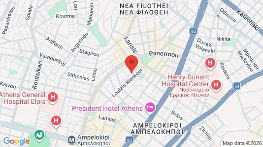 Apartments for rent i Athens Ampelokipoi - kort over placeringen