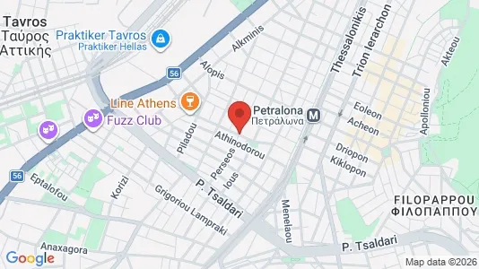 Apartments for rent i Moschato-Tavros - kort over placeringen