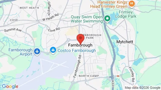 Apartments for rent i Farnborough - Hampshire - kort over placeringen