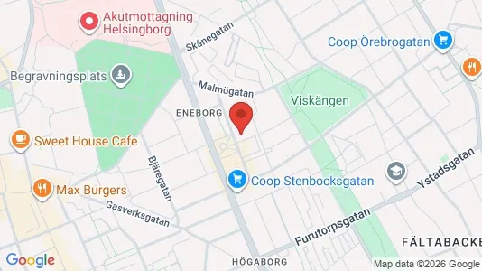 Apartments for rent i Helsingborg - kort over placeringen