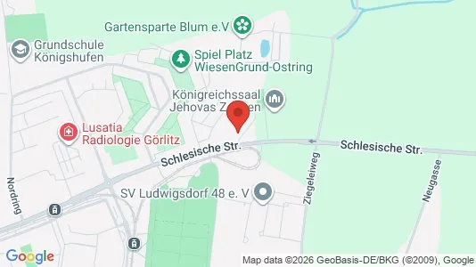 Apartments for rent i Görlitz - kort over placeringen