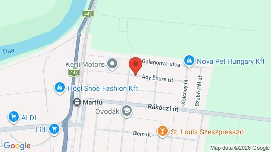Apartments for rent i Szolnoki - kort over placeringen