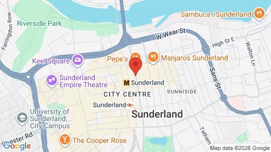 Apartments for rent i Sunderland - Tyne and Wear - kort over placeringen
