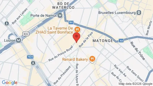 Apartments for rent i Brussels Elsene - kort over placeringen