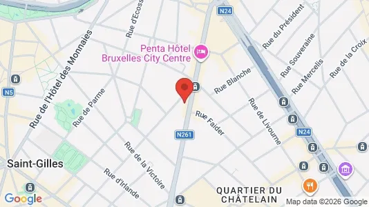 Apartments for rent i Brussels Sint-Gillis - kort over placeringen