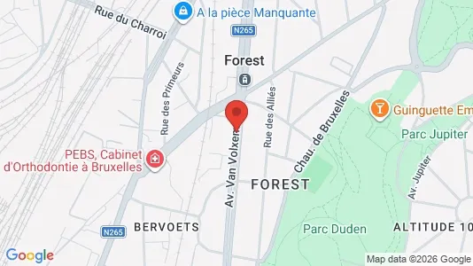 Apartments for rent i Brussels Vorst - kort over placeringen