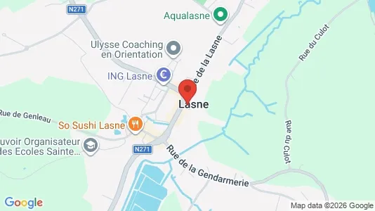 Apartments for rent i Lasne - kort over placeringen