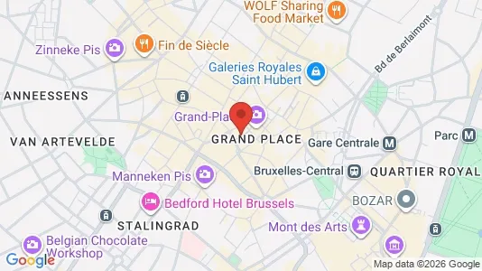 Apartments for rent i Stad Brussel - kort over placeringen