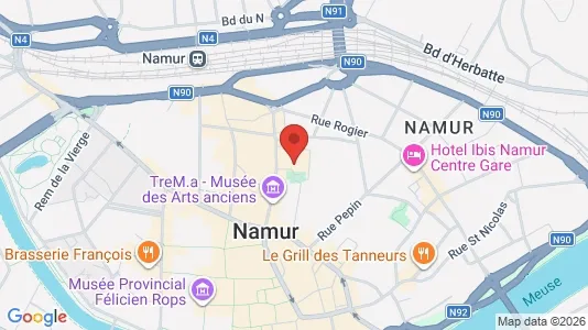 Apartments for rent i Namen - kort over placeringen