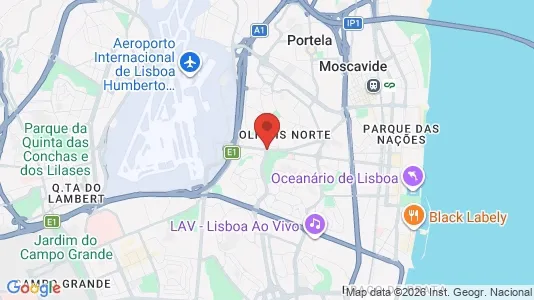 Apartments for rent i Lisboa Olivais - kort over placeringen